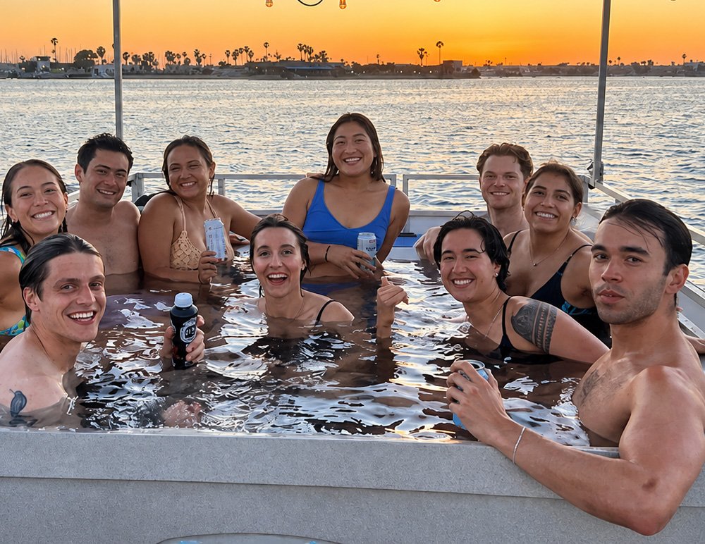 Smiling selfie from a San Diego Mission Bay cruise