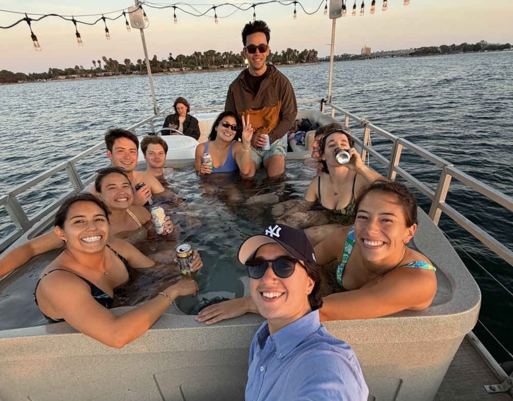 Friends planning a San Diego boat day